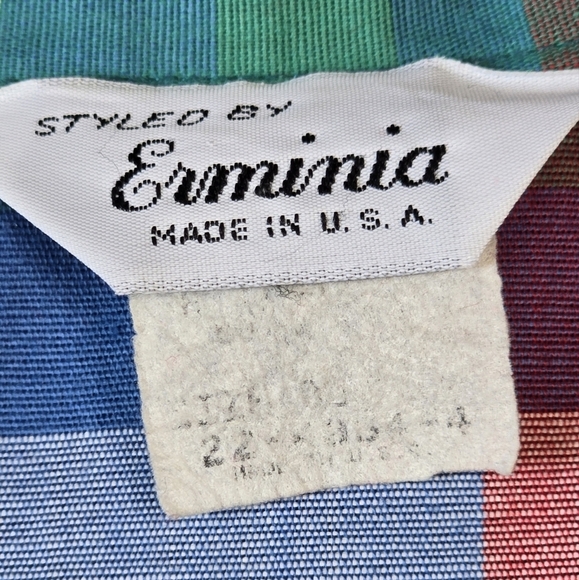 Vintage 80s 90s Blue Red Plaid Lightweight Plus Size Oversized Blazer - Picture 6 of 15